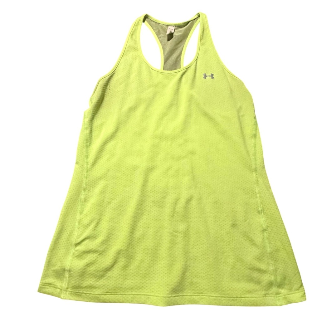 Under Armour bright neon heat gear tank top running activewear sz S colorful